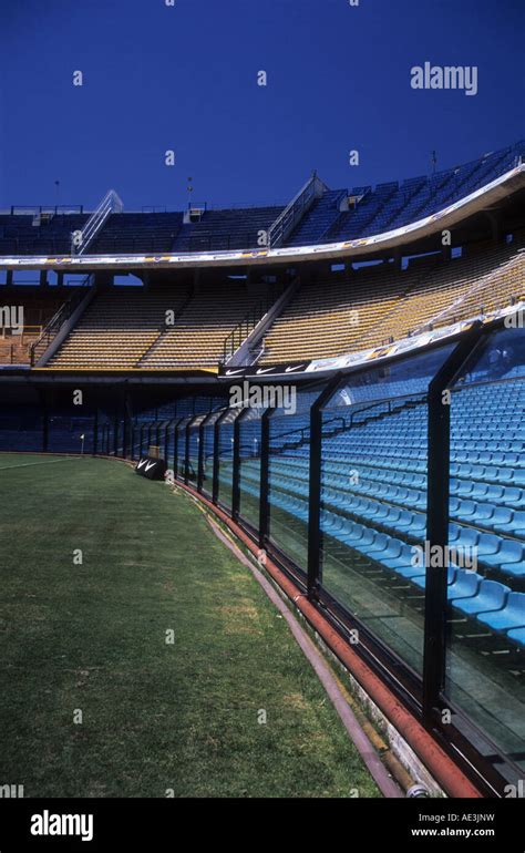 Security fence inside La Bombonera football stadium, home of Boca ...