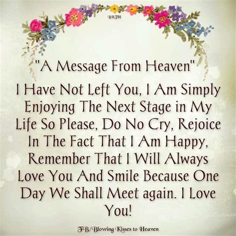 A message from Heaven | Messages from heaven, Letter from heaven, Always love you