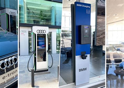 Audi y BMW instalan sus primeros cargadores de autos eléctricos en sus