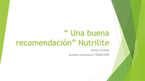 Paquetes Para Recomendar Nutrilite Ppt