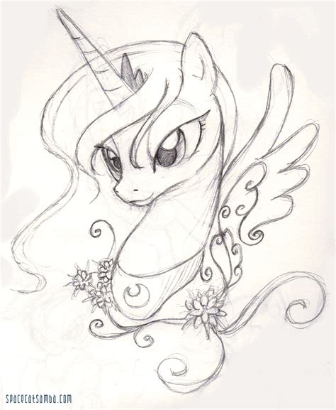 Luna Sketch by SambaNeko on DeviantArt