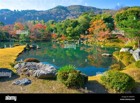 Sogen Pond Garden In Tenryuji Templetenryuji Temple Located In Kyotos