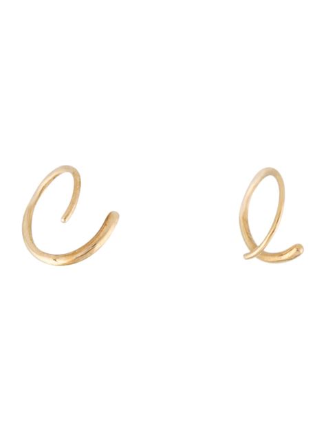 Mejuri 14k Spiral Hoop Earrings 14k Yellow Gold Hoop Earrings