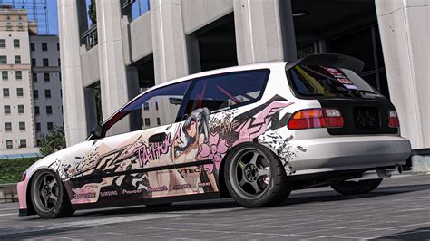 Itasha Honda Civic Sir Eg Azur Lane Taihou Paintjob Gta Mods