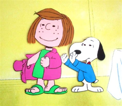 Snoopy Peppermint Patty Peanuts Charles Schulz Comic Art Original Production Cel Ebay