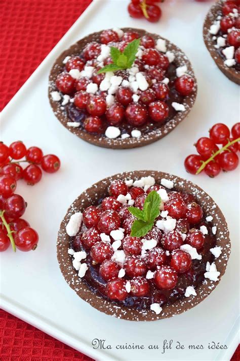 Ma Cuisine Au Fil De Mes Id Es Tartelettes Chocolat Aux Groseilles