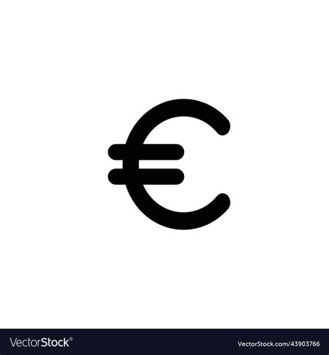 Euro currency symbol design Royalty Free Vector Image