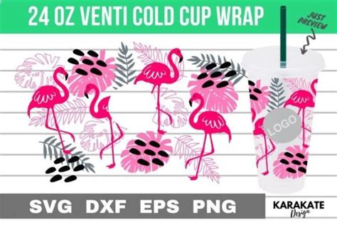 Monstera Flamingo Oz Venti Hole Wrap Graphic By Karakate Creative