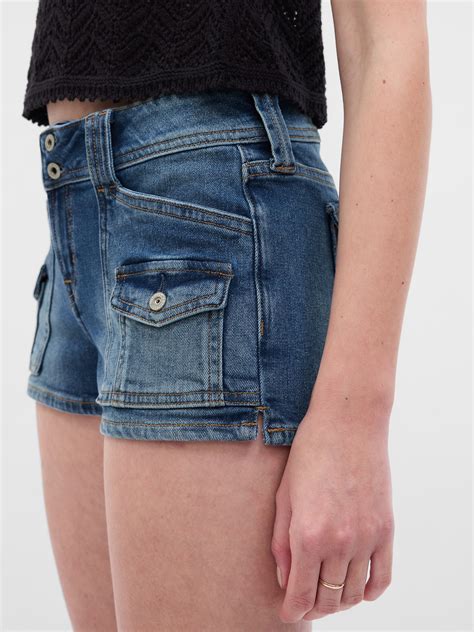 Low Rise Y2k Denim Shorts Gap