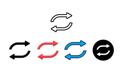 Set Arrow Left Right Up Down Arrow Navigation Direction Vector Design