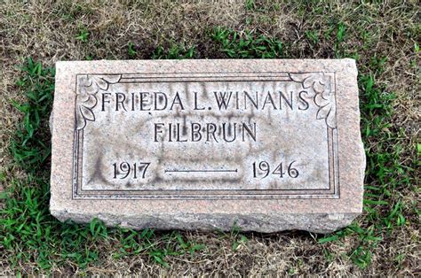 Frieda Leona Winans Filbrun Find A Grave Memorial