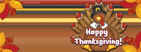 Happy Thanksgiving Turkey Pilgrim Facebook Cover | Thanksgiving ...