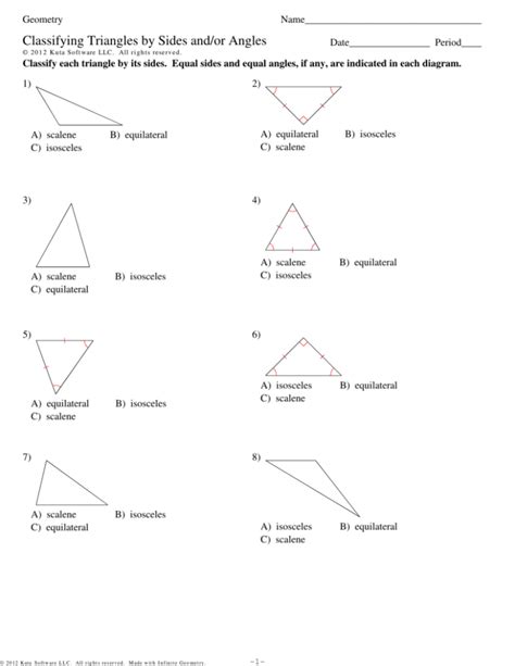 Classification Of Triangles By Sides