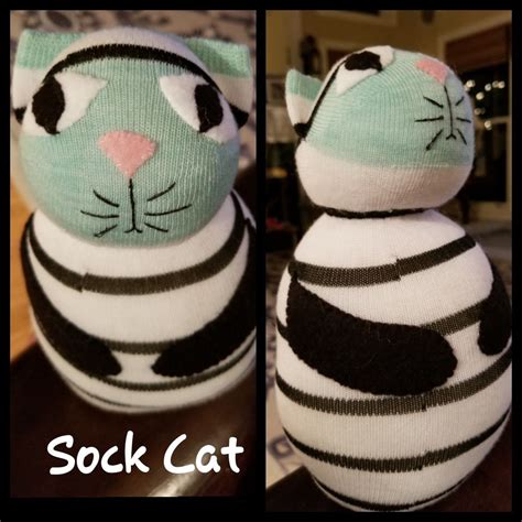 Handmade Sock Cat With Fleece