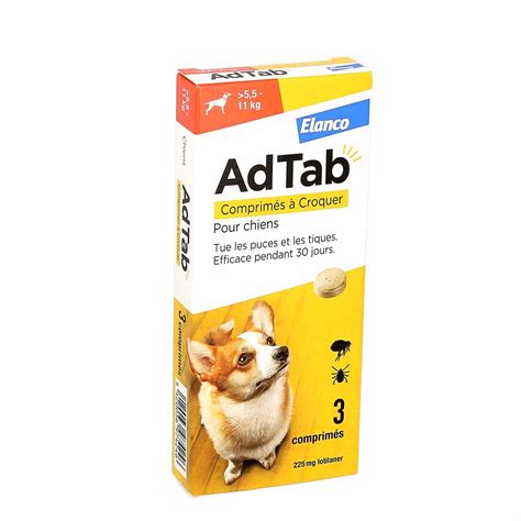 Adtab Mg Pour Chiens De Kg Anti Puces Et Anti Tiques Sans