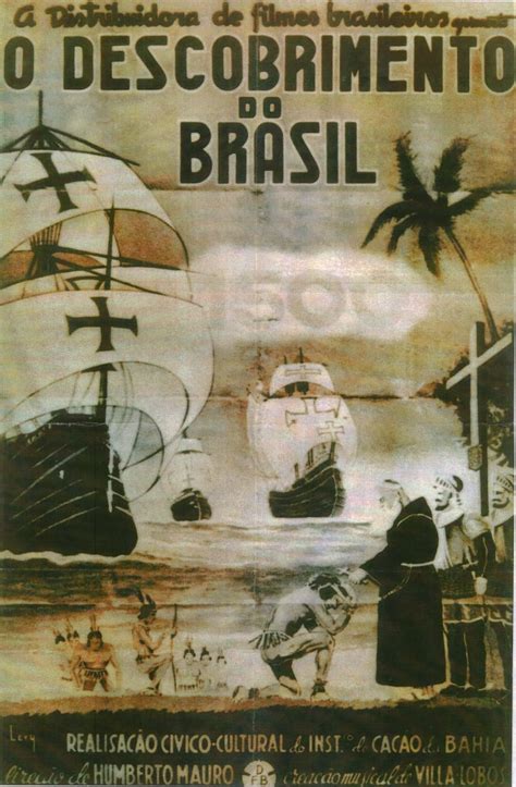 Cartaz do filme Descobrimento do Brasil Enciclopédia Itaú Cultural