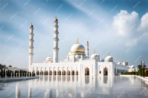 Premium AI Image | Mughal structure is a mosque located in the city.