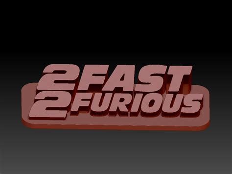 STL file Fast And Furious 2 Logo・Design to download and 3D print・Cults