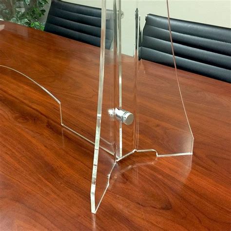 Countertop Acrylic Sneeze Guard With Acrylic Side Legs Freestanding