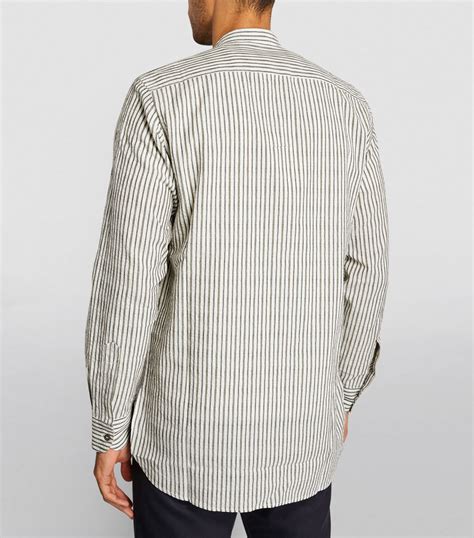 Barena White Striped Grandad Shirt Harrods Uk