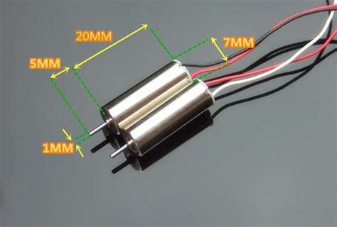 2pcs Lot 7mm 20mm Mini Coreless Motor DC 3 7V 55000RPM UltraHigh Speed