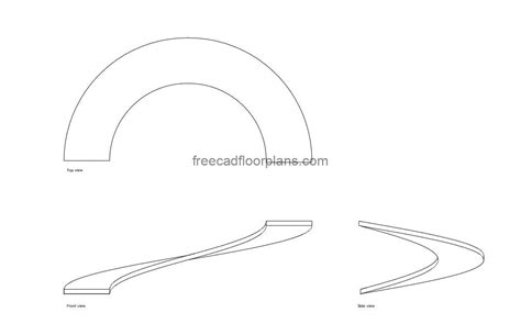 منحدر حلزوني رسومات CAD مجانية