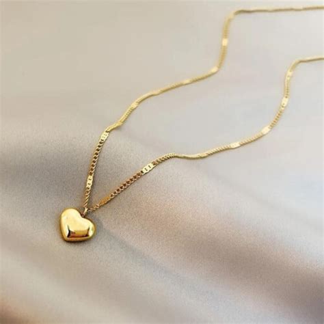 Couple Clavicular Chain Geometric Heart Shaped Light Luxury Temperament