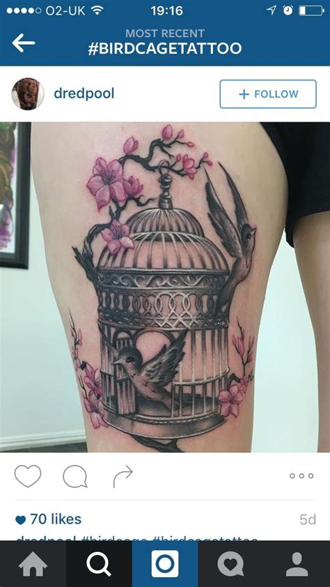 Bird And Cage Tattoo Freedom Freedom Tattoos Cage Tattoos Mom