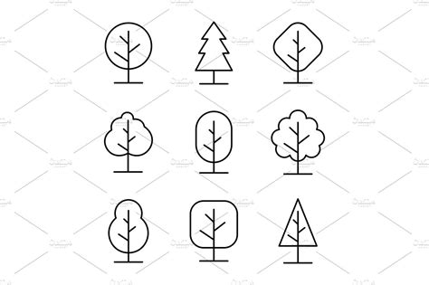 Tree icon outline – MasterBundles