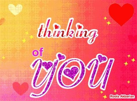 Thinking of You Animated Greeting Card GIF