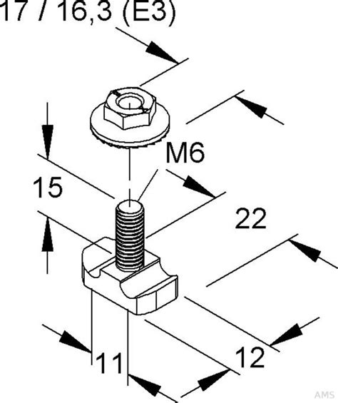 Niedax Gitterrinnen Universalverbinder Grhkm X V M Flanschmutter