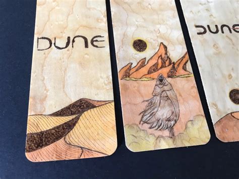 Dune Bookmarks Handmade Wood Bookmark Dune Books Dune Etsy