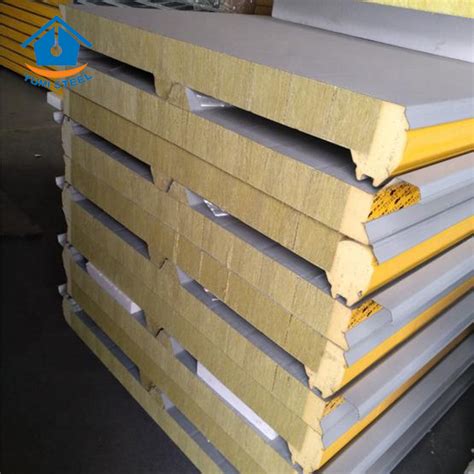 Mm Ribs Rockwool Sandwich Roofing Panel With Pu Edge Buy Zinc