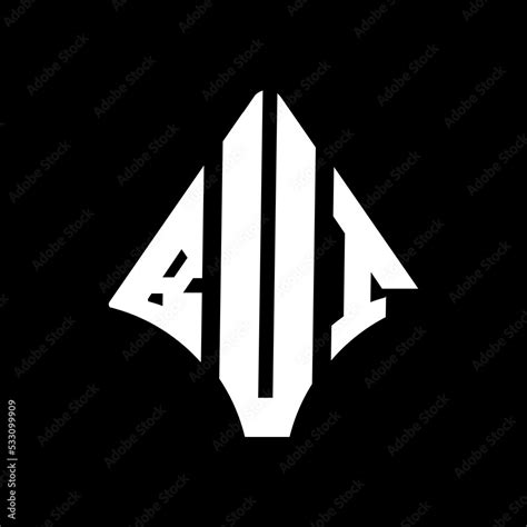 bui letter logo design bui modern letter logo  black background