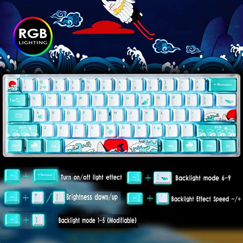 Buy Guffercty Kred Gk61 60 Percent Keyboard With Yellow Switch SK61