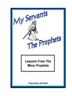 Lessons From The Minor Prophets Bible Study Lessons From The