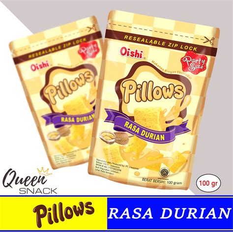 Jual Oishi Pillows Rasa Durian Kemasan Pouch 100gr Shopee Indonesia