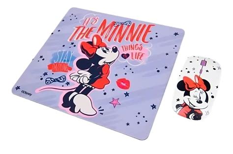 Ripley KIT MOUSE INALAMBRICO 76410N NOC Y MOUSE PAD MINNIE 1