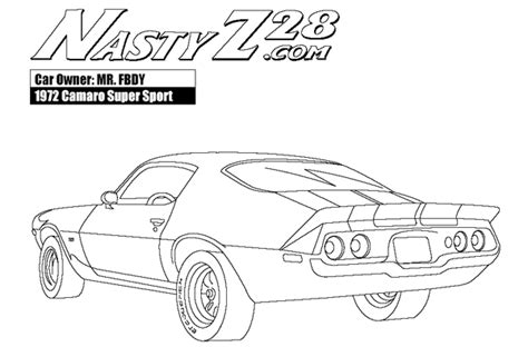 1969 Chevrolet Camaro Camaro To Colori Colouring Pages Patterns