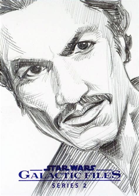 Lando Calrissian Star Wars Galactic Files Series 2 Hand Drawn