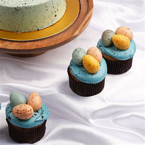 Online Delicious Easter Chocolate Cake With Cupcake Gift Delivery In