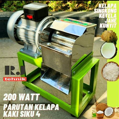 Mesin Parutan Parut Kelapa Singkong Jahe Kunyit Ubi Listrik Stainless