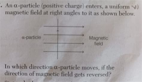 An Alpha Particle Enters A Magnetic Field At Right Angles What Will