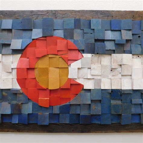 Wood Mosaic Wall Art Etsy