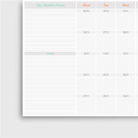 Social Media Marketing Calendar (Excel) | YVOXS