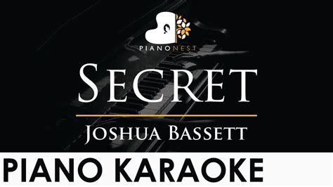 Joshua Bassett Secret Piano Karaoke Instrumental Cover With Lyrics Youtube