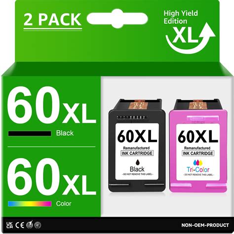 Greensky 60XL Ink Replacement For HP Ink 60 Combo Color And Black For