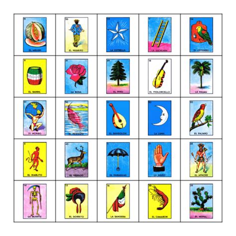 Loteria De México Bingo Card