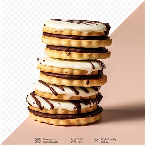 Una Pila De Galletas Con Sirope De Chocolate Y Sirope De Chocolate