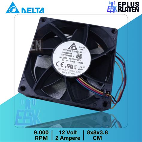 Jual Kipas 8cm 12v 2A Delta Slim Fan 9000 Rpm Brushless Kp261 Shopee